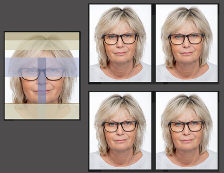 Beispiel für biometrische Pass- und Bewerbungsfotos aus dem Fotostudio